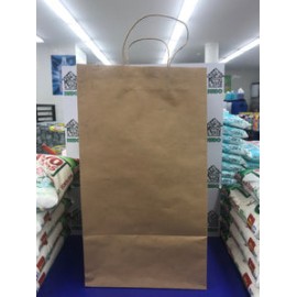 BOLSA KRAFT CON ASA GRANDE DOCENA