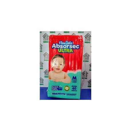 PAÑALES ABSORSEC ULTRA MEDIANOS 40 PZA