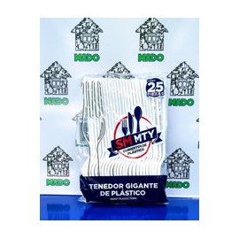 TENEDOR GRANDE DESECHABLE CON 25 PZ