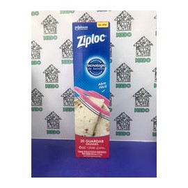 BOLSA ZIPLOC GRANDE CON 20 BOLSAS