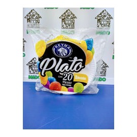 PLATO 8 REDONDO DIVISION C/20 PIEZAS
