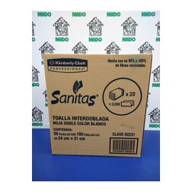 SANITAS TOALLA INTERDOBLADA CAJA